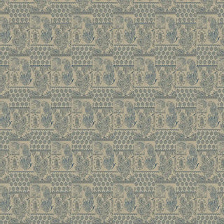 Chhaya Block Print Wallpaper design for Rooms beige and blue rajasthani print textile hand crafted