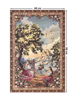 Full pattern layout of Garden of Tunes wall art showing 44cm by 66cm dimensions