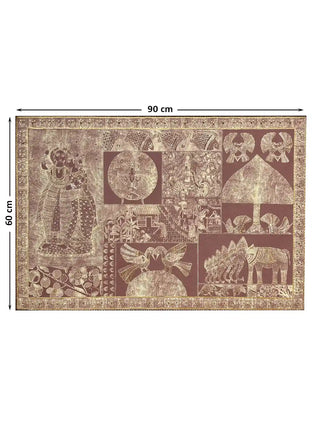 Full digital layout of the Madhubani heritage landscape featuring sacred motifs with 66 cm by 44 cm dimensions.