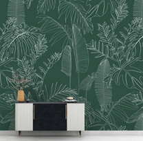 Green Tropical Room Wallpaper by Life n Colors