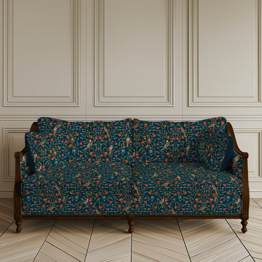 Gulbahar Sofa and Chairs Upholstery Fabric Blue