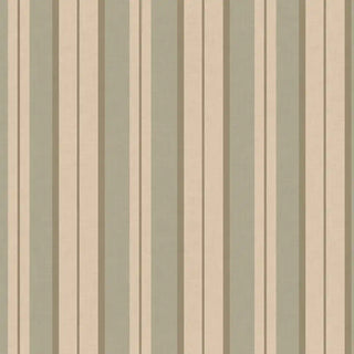 Close-up of Heritage Olive & Beige Stripe Wallpaper Roll highlighting alternating olive green and beige tones, adding a subtle touch of depth and texture.
