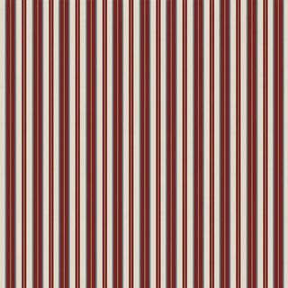 Full panel view of Heritage Red & Cream Stripe Wallpaper with alternating red, cream, and grey stripes.