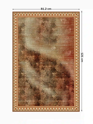 Front product view of vertical Ikat Fusion Industrial wall poster with 81.2 cm by 121 cm size dimensions.