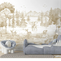 jungle safari nursery wallpaper