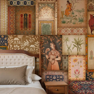 Indie Pop Indian Design Wallpaper for Wall | Life n Colors