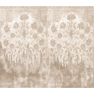 A full panoramic layout view of the Kaleen customized heritage wallpaper showing the distressed lower border detailing.