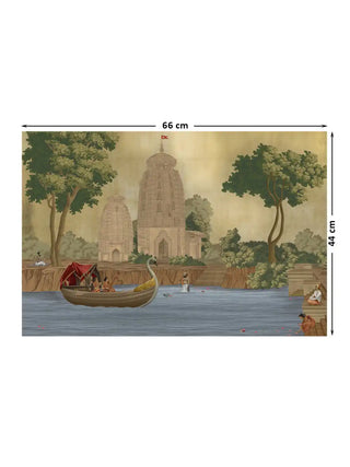 Complete design overview of the Kashi Reverie spiritual landscape showing dimensions of 66 cm by 44 cm.