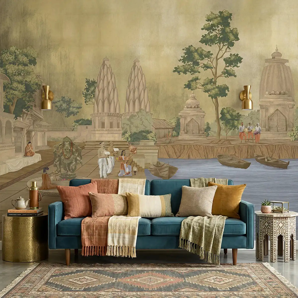 Kashi Reverie Luxury Indian Design Wallpaper - Life n Colors