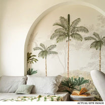 Kovalam Paradise, Palms Wallpaper for Rooms, Green, Customised Site Image 