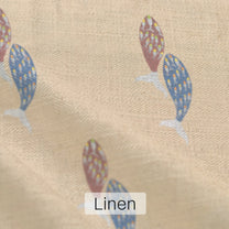 Neer Indian Art Motifs Curtain Fabric Beige