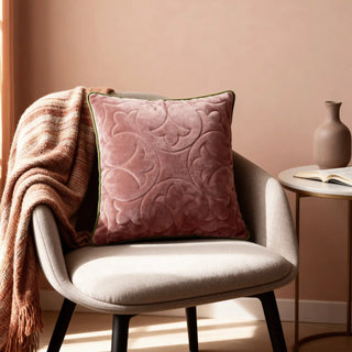 Lifencolors Gulabi Bagh floral print cushion cover for living room decor