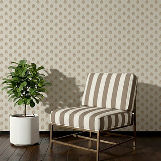 Accent chair styled with Linear Calm Sofa and Chair Upholstery Fabric in neutral stripes, adding a sophisticated modern touch to living spaces.