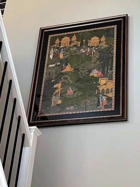 Krishna Leela Wall Art in a customer's home