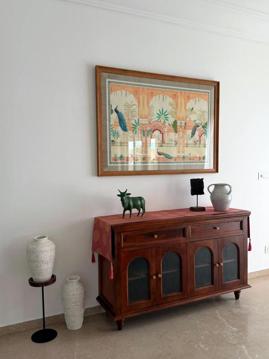Mughal Garden Wall Art in a customer's home