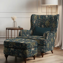 Majestica Sofa and Chairs Upholstery Fabric Teal LifenColors