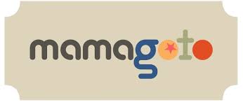 Logo of mamagoto on a beige background