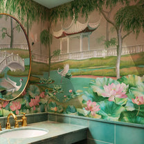 Garden of Grace, a Luxury Oriental Garden Style Wallpaper 