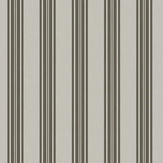 Close-up of Modern Black & Grey Wide Stripe Wallpaper Roll, showing alternating broad black and grey stripes with clean, crisp detailing for a modern finish.