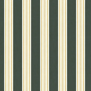 Close-up of Modern Green & Beige Wide Stripe Wallpaper Roll showing strong vertical green stripes with soft beige in between, adding depth and modern contrast.