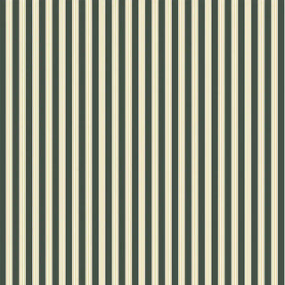 Full patterned view of Modern Green & Beige Wide Stripe Wallpaper Roll with vertical stripes in dark green and beige, creating a balanced and contemporary appeal.