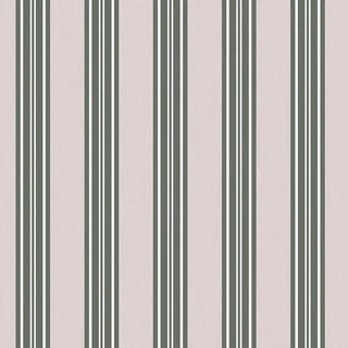 Close-up of Modern Grey & Beige Wide Stripe Wallpaper Roll highlighting alternating wide grey and beige stripes with fine detailing that adds depth and texture.