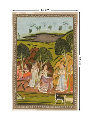 Full pattern layout of the Musical Evening design with 60 cm by 90 cm dimensions shown.