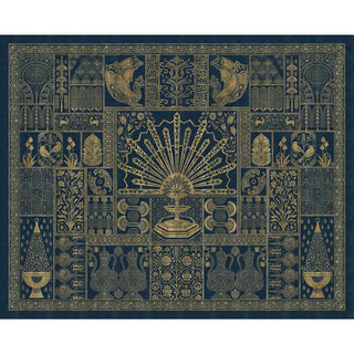 The "Nizam" wallpaper mural, showing the entire symmetrical and detailed tapestry-like design.