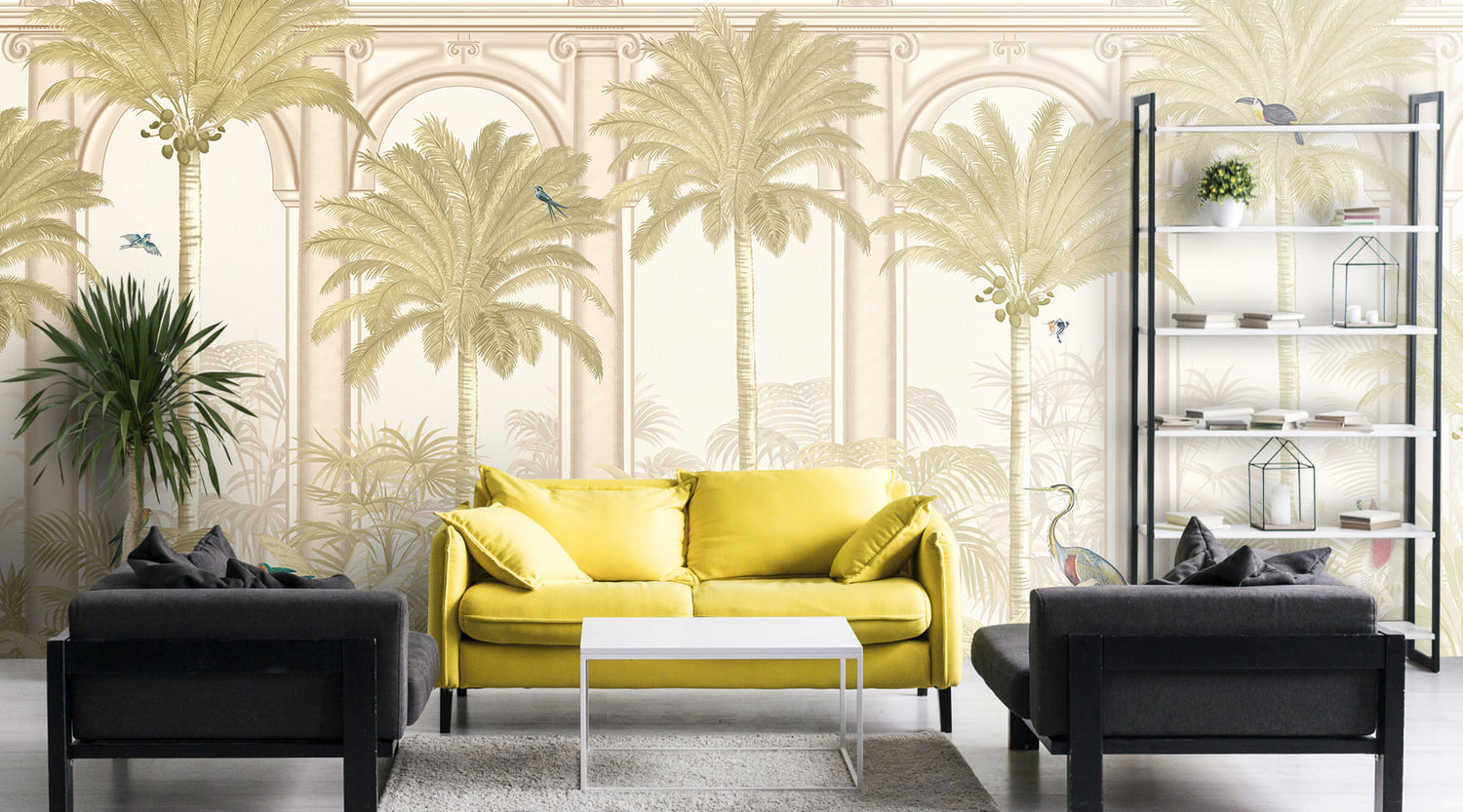 Palm Trees Living room Wallpaper by Life n Colors
