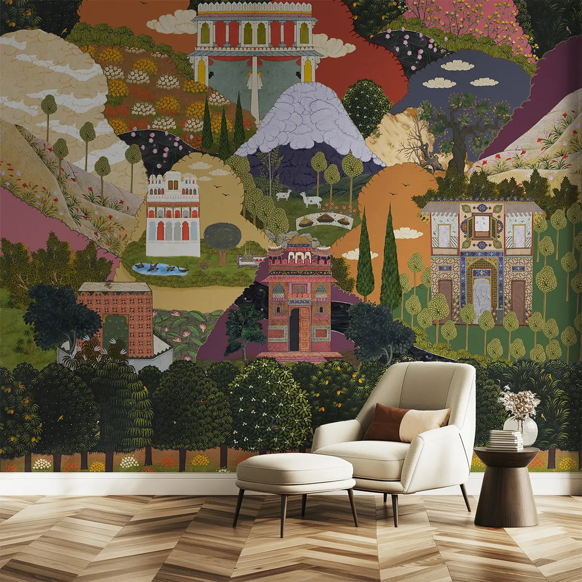 Lore of Persian Town, Customised Wallpaper for Walls Pink