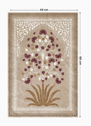 Full pattern view of the Pietra wall art in Taupe & Wine, shown at the 44 cm by 66 cm size.