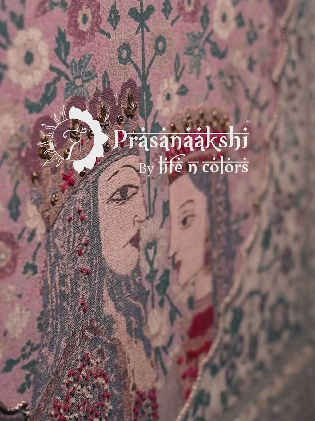 Video of Kashmiriyat embroidered wall art showing hand-worked Ari embroidery and paisley motifs drawn from Kashmiri textile art