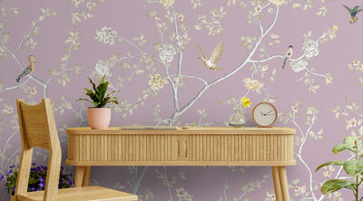Purple Chinoiserie wallpaper by Life n Colors