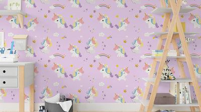 Purple Unicorns Wallpaper by Life n Colors