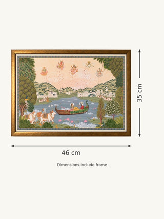 Radheshyam framed wall art size guide, 35 x 46 cm