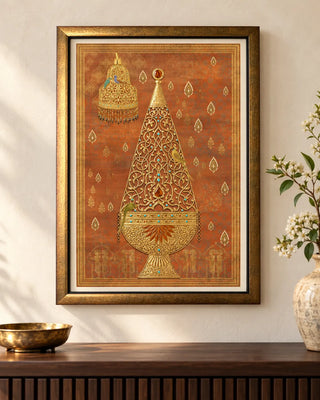 Rajghrana framed wall art hung in an entryway
