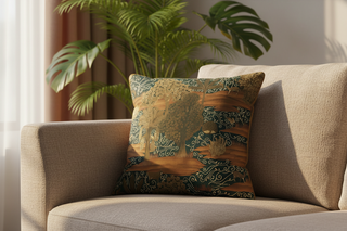 Ranthambore Golden Terrain Cushion Cover Mood Shot