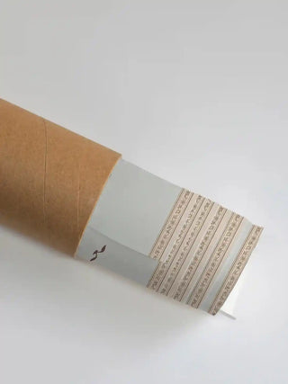 Royal Enclave wall art rolled and packed securely inside a kraft cardboard shipping tube