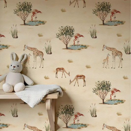 Whispers of the Savanna Repeat Pattern, Design for Kids Room