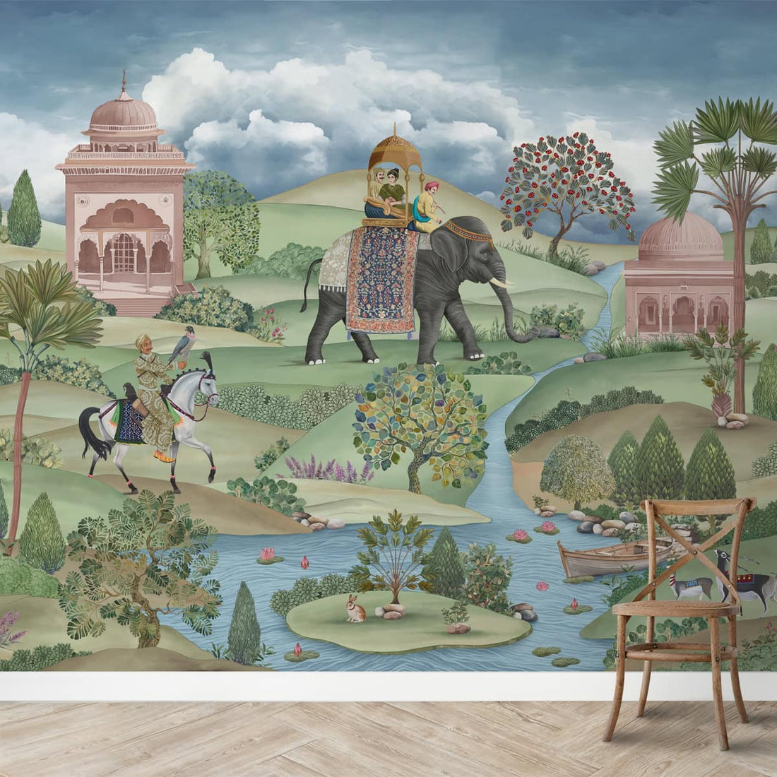Shaan, Indian Scenic Design Customised Wallpaper | Life n Colors