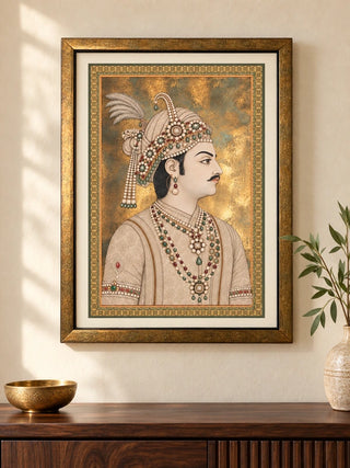 Shahenshah-e-Riyasat framed wall art hung in an entryway