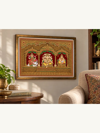 Shriyam framed wall art on a living room wall