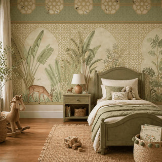 Children's bedroom with the silent hart wallpaper view-kids