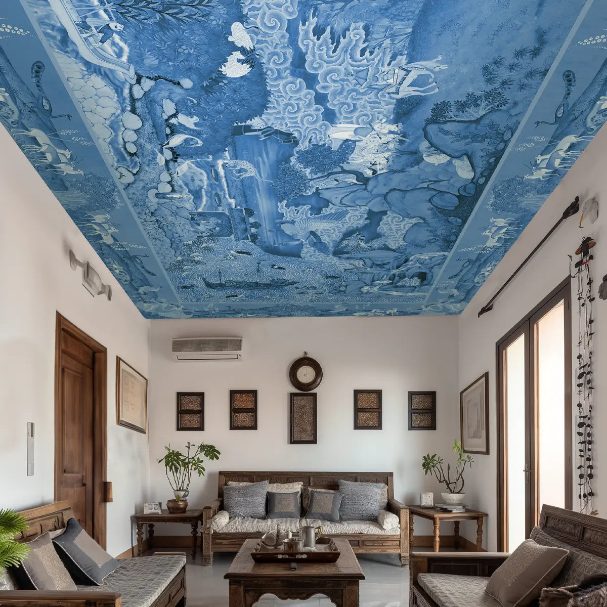 Stories, A Beautiful Wallpaper for Ceilings and Walls Blue