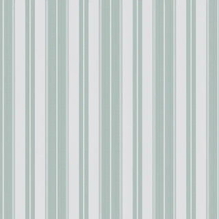 Close-up of Subtle Mint Green & White Stripe Wallpaper Roll showing alternating mint green and white lines with a smooth vertical flow.