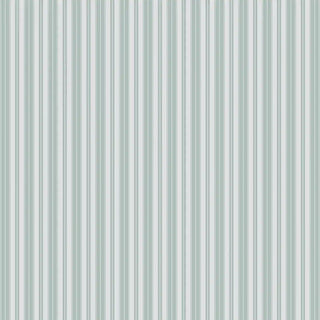 Full patterned view of Subtle Mint Green & White Stripe Wallpaper Roll with repeating mint green and white stripes, ideal for airy and light-filled interiors.
