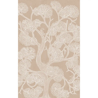 Close-up of intricate traditional Indian motifs on Suhani clay beige wallpaper