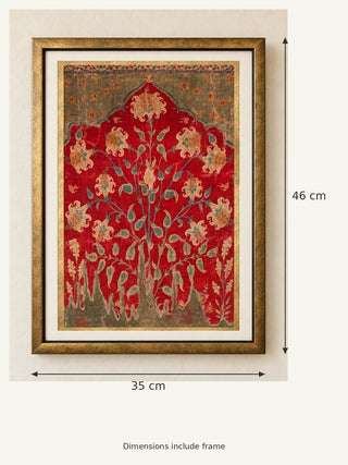 Sultana framed wall art size guide, 46 x 35 cm