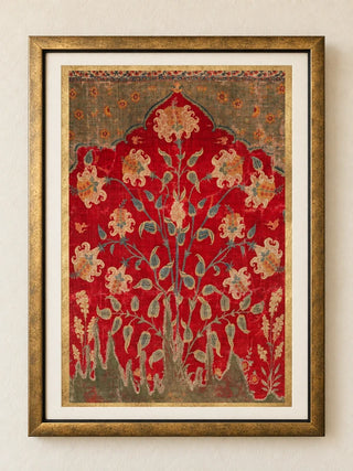 Sultana framed wall art in antique-gold frame, 46 cm high x 35 cm wide