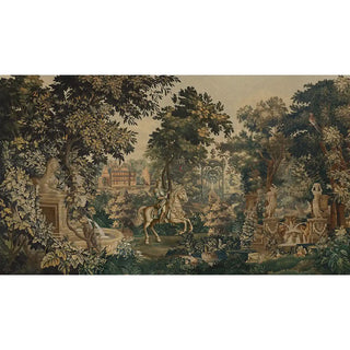 wallpaper highlighting ornate trees, rustic tones, and European heritage-inspired artistry.